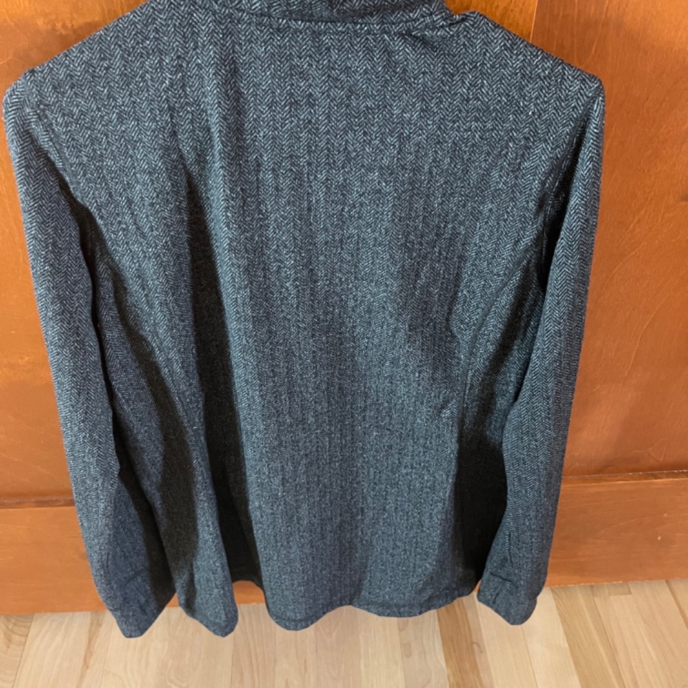 Kyodan Herringbone Pattern 3/4 Zip Sweatshirt/Pul… - image 3